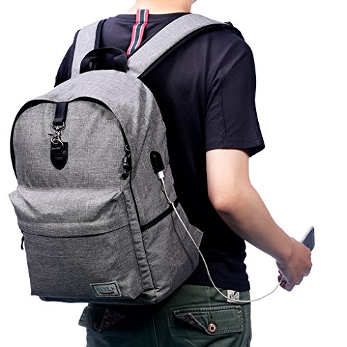 Laptop-BackpackBeyle-Anti-theft-Water-Resistant-Travel-laptop-backpack-with-USB-Charging-Port-School-Bookbag-for-College-Travel-Backpack-designed-for-17-Inchand-NotebookGrey