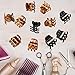 Hair Claw Clips Medium Size Hair Claws 1.3 Inch Hair Jaw Clip Claw Clip Grip for Women Girls Medium Hair(18 Pieces, Brown and Black)