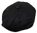 Men's Wool Blend Applejack Houndstooth Plaid Ivy Newsboy Hat (Black, One Size)