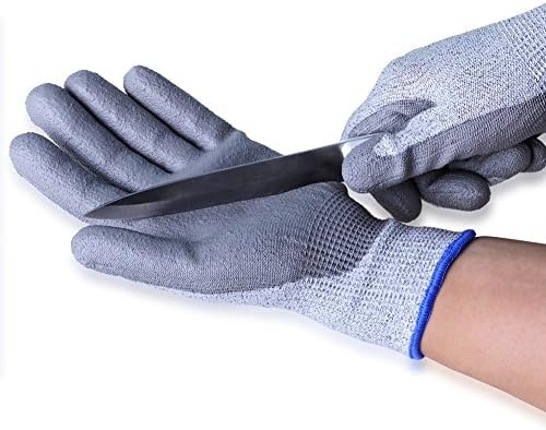 Maxfresh PU Coated Cut Resistant Gloves,Non-slip,Machine Launderable