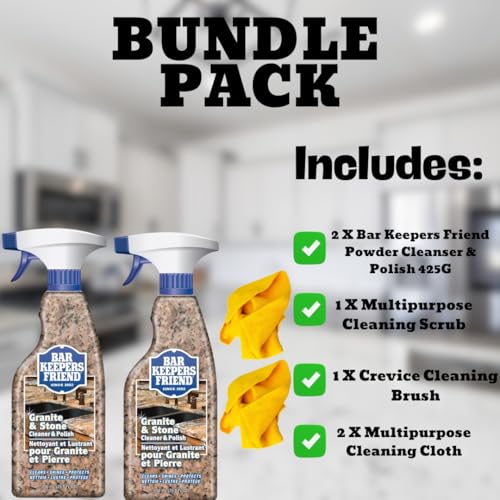 BAR KEEPERS FRIEND GRANITE & STONE CLEANER & POLISH