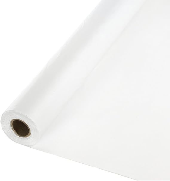 Creative Converting Roll Plastic Table Cover, 100Feet