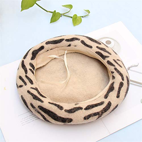 CapsA Winter Warm Beret Hat Leopard Print Beret Cap French Style Painter Hat Cap Party Top Hat Cap for Women Girls Lady