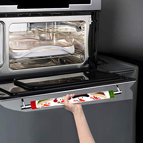 image for MSDADA Adorable Snowman Refrigerator Handle Covers Set & Snowman Count