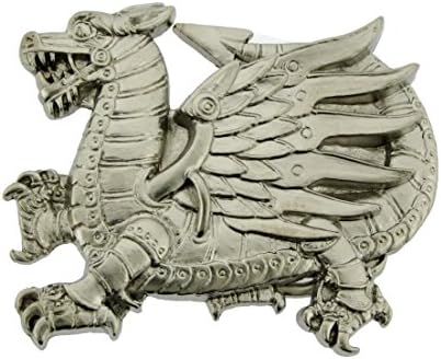 Buckle Rage Adult Unisex 3D Ancient Chinese Dragon Belt Buckle Circle Bronze
