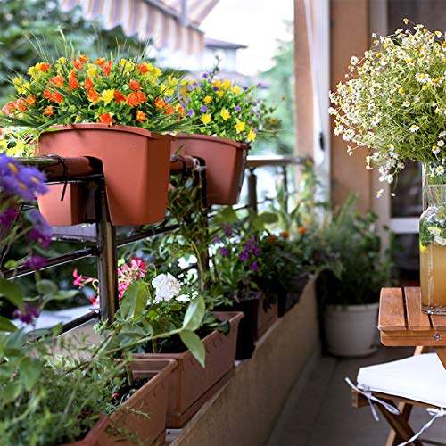 Rinlong Artificial UV Resistant Flowers Outdoor Fake Plants Greenery