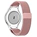 Samsung Gear S2 RM-720 Watch Band, Elobeth Milanese Magnetic Loop Stainless Steel Watch Strap + Connector Metal Adapter for Samsung Galaxy Gear S2 Smart Watch Pink