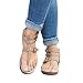 Womens Flat Sandals Ankle Strap Buckle Flip Flop Gladiator Thong Summer Shoes