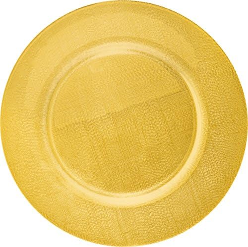 Gepolana Pack of 6 Under Plates Gold Size Ø 33 cm