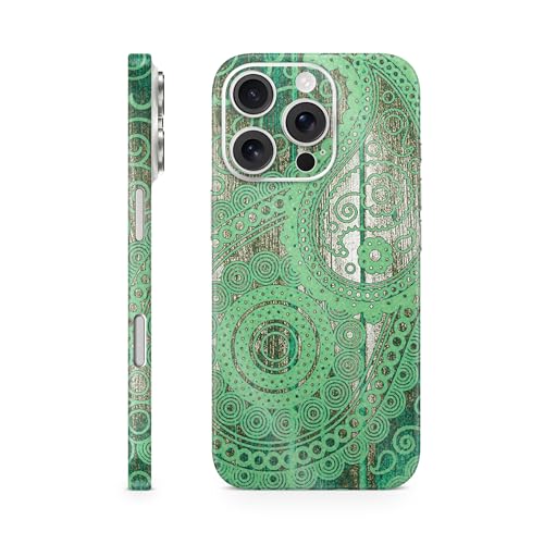 Glossy Glitter Phone Skin Compatible with Apple iPhone 16 Pro - Vintage Paisley…