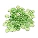 Craftdady 100Pcs Transparent Green Acrylic Leaf Pendants 15x15mm Plastic Leaf Bead Charms with 1.5mm Hole for DIY Jewelry Craft Making