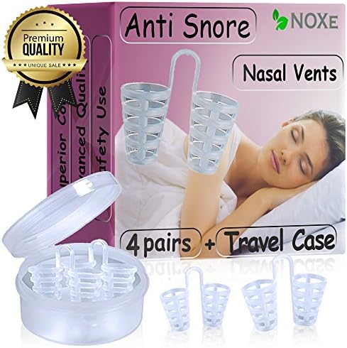Anti Snoring Devices by NOXe | Snore Stopper Solution - Set of 4 Premium Quality Nasal Dilators - Anti Snoring Nose Vents For Protecting Your Sleep - Anti Snore Device - Reduce Snoring - Enhance Sleep