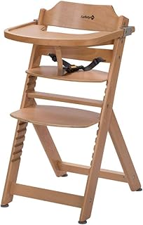 Safety 1st Timba - Mitwachsender extragroßer Hochstuhl mit abnehmbarem Tisch, Buchenholz