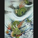 Wall Scroll: Elemental Dragon