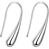 Silver Plated Teardrop Earrings for Women Simple Waterdrop Earrings