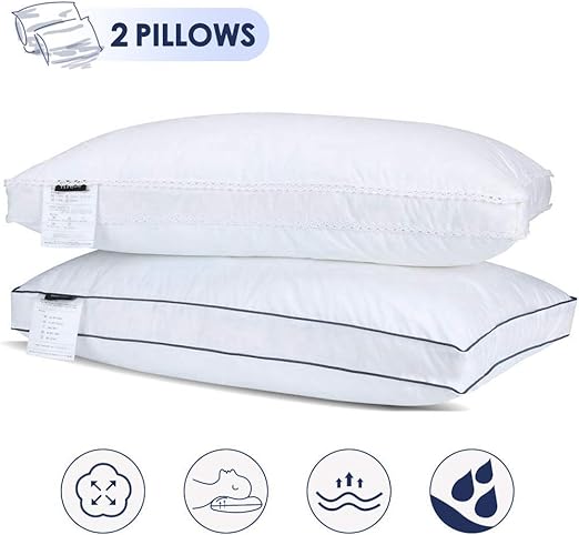 Amazon Com Gugusure Natural Goose Down Feather Pillow White Down