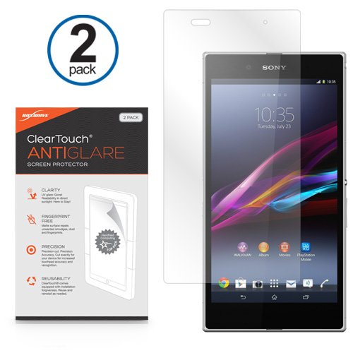 Sony Xperia Z Ultra Screen Protector, BoxWave® [ClearTouch Anti-Glare (2-Pack)] Anti-Fingerprint Matte Film Skin for Sony Xperia Z Ultra