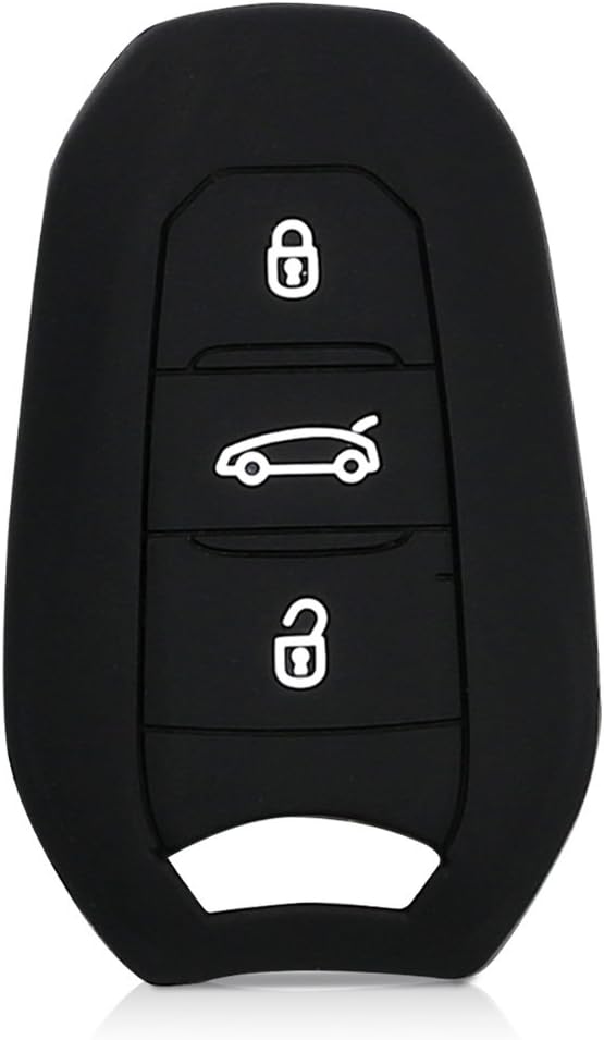 kwmobile Key Cover Compatible with Peugeot Citroen 3 Button Car Key Smart Key (only Keyless Go) - Image 3