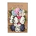 NCMAMA Baby Girl Nylon Headbands Infant Flower Elastic Hair band Bows Wraps For Newborn Toddler Hair Accessories Pack of 3 (Red)