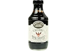 Brownwood Farms BBQ Sauce, Made in Small Batches, Sweet and Tangy, Great on Fries, Meatloaf, Burgers, Glaze, Real Ingredients 20oz (1 Count, Cherry)
