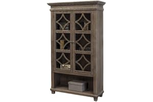 Martin Furniture Glass Display Cabinet, Weathered Dove