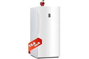 SMAD Upright Freezer, Freezer Upright, Convertible Fridge/Freezer, Upright Freezers 13.8 cu ft Frost Free Upright Freezers White Standing Freezer Upright with LED Light