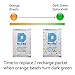 Dry & Dry 50 Gram [5 Packs] Orange Indicating(Orange to Dark Green) Mixed Silica Gel Packets - Food Safe Rechargeable Silica Packets Desiccants Silica Gel Packs Silica Gel Packets