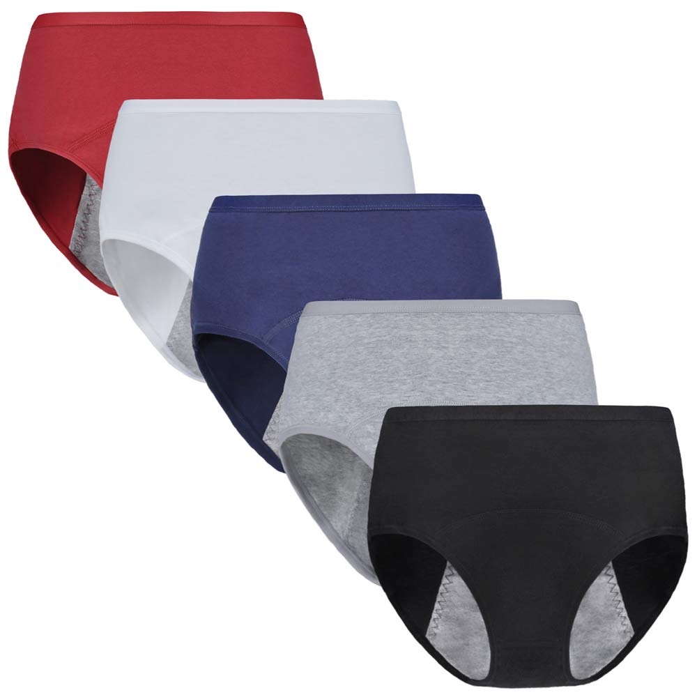 Anntry Big Girl's Protective Cotton Menstrual Period Panties Teens Breathable Leakproof Briefs Women Postpartum Underwear(Must Wear with Pad or Tampon)