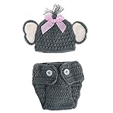 cici store Newborn Baby Girls Boys Photo Props Crochet Knitted Hat And Pants Set Photography Props Costume Outfits (girl)