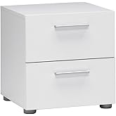 Tvilum 2 Drawer, Small, White Nightstand