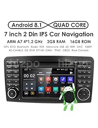 Android 7.1 Quad Core En Dash Radio de coche para Mercedes Benz Clase ML W164 2005   2012 & ML300 & ML350 & ML450 & ML500 reproductor de DVD Navegación GPS 7" PC del coche estéreo unidad Jefe