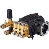 Canpump CF 3030 G: 3000 psi @ 3.1 US gpm, 3/4-in Shaft Pressure Washer Pump | Gas Driven, External Unloader, Horizontal Triplex Pump, Brass Manifold, Fits 6.5 hp Engines with 3/4&Prime; Shafts, 15 mm Plunger
