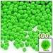 The Crafts Outlet 100-Piece Multi Purpose Pom Poms, Acrylic, 7mm/0.28-inch, Round, Emerald Green