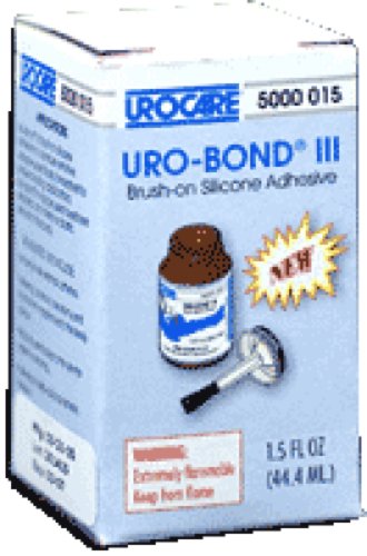 Urocare Products Inc Products Uro-Bond III Brush-on Adhesive 1-1/2Oz Glass Jar, Silicone Based, Flammable, Water Resistant (Jar of 1 Jar)