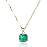 KissYan Healing Crystal Necklace, 14K Gold Plated Natural Stone Pendant Necklace Reiki Quartz Amethyst Citrine Gemstone Spiritual Jewelry Gifts for Women Girls