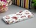 CyberStyle Floral Print TPU Rubber Case for iPhone 5, 5S with Screen Protector