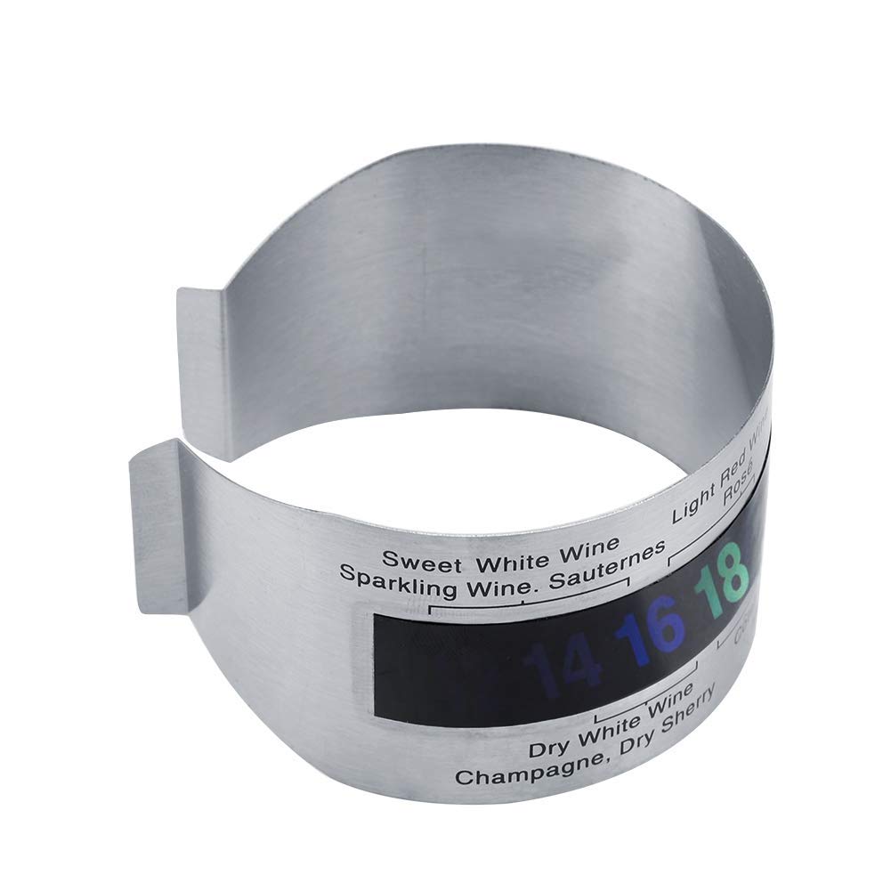 GOTOTOP Wine Bracelet Thermometer Stainless Steel Red Wine Temperature Sensor Wine Bottle Thermometer for Beer Home Brewing