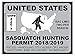 Sasquatch Hunting Permit - United States (Bumper Sticker)