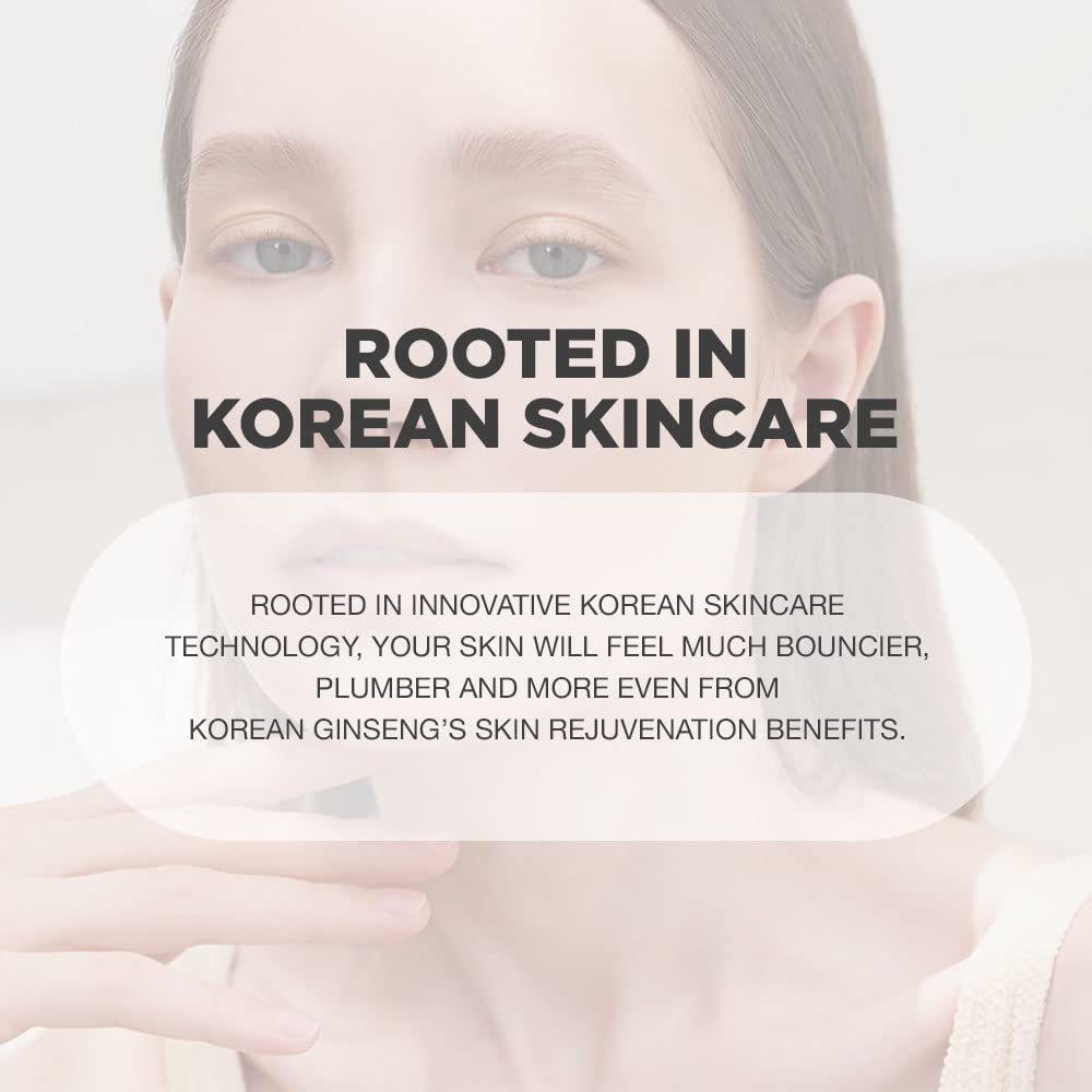 Ginseng Face Cream | Advanced Ginseng Radiance Face Cream | Korean Face Cream | Ginseng Face Cream with 54% Korean Ginseng Extracts | Ginseng Face Cream with Skin Rejuvenating Complex | Korean Ginseng Face Cream Formulated with Ginseng Serum | Korean Ginseng Eye Cream for Sensitive and All Skin Type | Formulated with Korean Ginseng, Centella Asiatica, Rosemary and Other Natural Ingredients | Use w