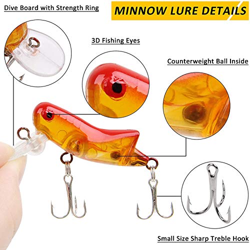Ewolee Leurres De Pêche Kit, 30 Pcs Cuillere Peche Truite Kit, Appât Dur, Paillettes Tournantes, Paillettes En Forme De Cuillère, Kit Dappâts De Pêche Portable Avec Boîte