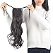 Haironline Ponytail Extensions Clip in Hair Extensions Tie up Hairpiece Binding Pony Tail Extension for Girl Lady Woman dark brown