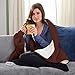 Serta Sherpa Microfleece Reversible Electric Heated Throw, Chocolate