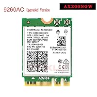 MQUPIN Intel Dual Band Wireless AX200NGW 2.4Gbps 802.11ax Wireless Intel AX200 WiFi Card Bluetooth 5.0 for Windows 10, 64-bit, Google Chrome OS, Linux