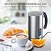 iTeknic Milk Frother, Electric Milk Steamer Stainless Steel, Automatic Foam Maker For Coffee, Latte, Cappuccino, Milk Foamer Warmer with Strix Temperature Controls, FDA Approved, Silent Operation