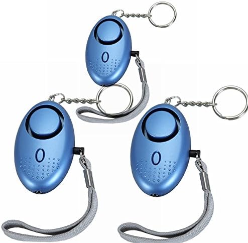 CHESEY 3 Pack Personal Alarms Security Devices 130db Emergency Personal Safety Alarm Keychain with LED Flashlight Self Defense Alarm Security Alarm for Elderly, Women, Girls,Kids