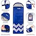 Ebung Sleeping Bag for Cold Weather – Envelope Portable Ideal for Winter, Summer, Spring, Fall – Outdoor Camping, Hiking, Traveling-Adults,Kids,Boys,Girls-Lightweight Waterproof Washable (Blue)thumb 1