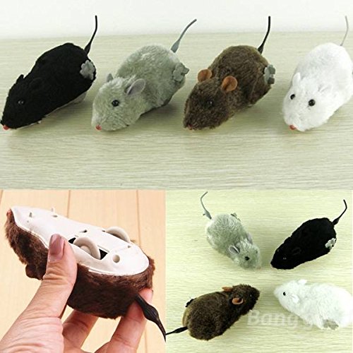 Bazaar Cat Toy Wind Up Mouse Mice Pet Toy Walking Furry Mouse Rat