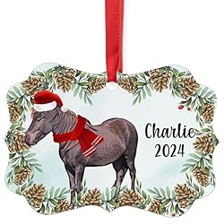 Black Icelandic Horse Christmas Ornament 2024