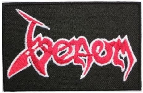 8cm x 5cm VENOM Black Metal Band t Shirts Logo Applique Iron on Patches