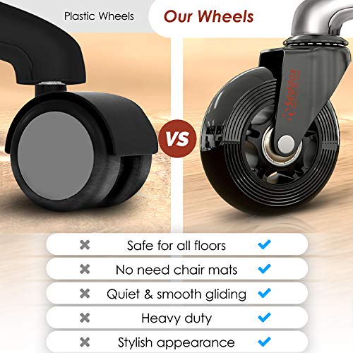 Professional Office Chair Wheels 10mm Stem FIT IKEA Chairs ONLY 3